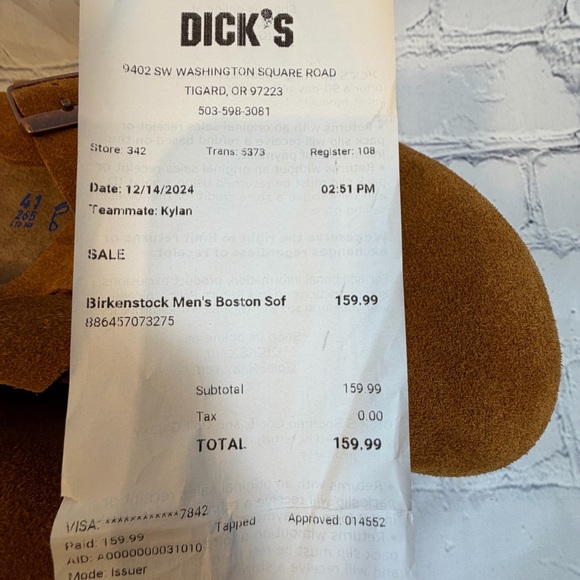 Birkenstock Tan Suede Slip-On Shoes - Picture 9 of 10